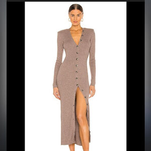 Ronny Kobo Vianne Knit Dress in Walnut Sz XS